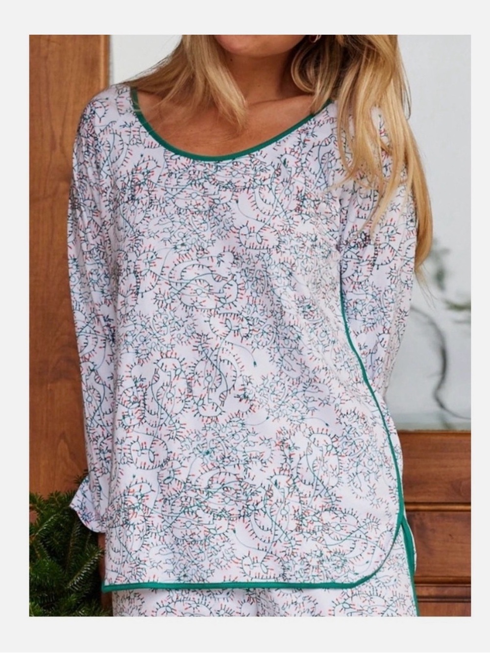 LAKE Tangled Christmas Lights Pajama Set